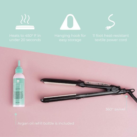 Be.Professional 1.25" Vapor Flat Iron | Argan Oil - Picture 4 of 7